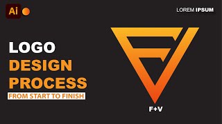 Modern FV Letter Logo Design In Adobe Illustrator Tutorial |Best Logo Design | With Inaa Graphics |