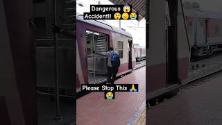 😭How Dangerous😭Accident moments😭 #shorts #train #trending #railway #wap7 #trainvideo #trainaccident