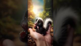 Little Skunks Animal #shorts #ytshorts #skunks #fusion #nature #funny #animals