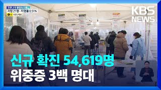 위중증 환자·고령층 확진자 증가세…고위험군 4차 접종 오늘부터 / KBS  2022.02.14.