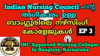 INC Approved Nursing Colleges in Banglore.INC യുടെ അംഗീകാരമുള്ള ബാംഗ്ലൂരിലെ നഴ്സിംഗ് കോളേജുകൾ |Ep -3