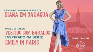 Vestido com Babados Inspirado em Emily in Paris | Série Diana em Jaraguá