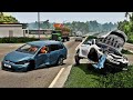 BeamNG Drive Car Accident Caused By Overtaking, Traffic Accident | SSmult