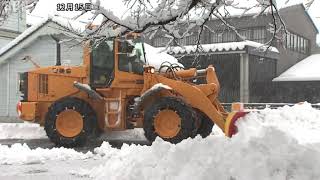 寒波到来 豊岡市で今季初の積雪