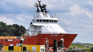 Auslauf Windpark Serviceschiff SAR ODIN seabound offshore support vessel Emden LNFK3 IMO 9249635