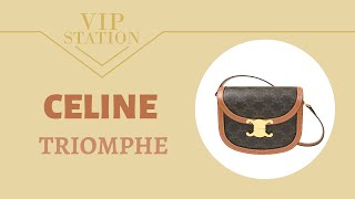 全新 CELINE 賽琳 TRIOMPHE 斜挎包（110962BZ404LU）