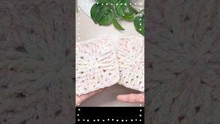 モザイクグラニースクエア編み方ノーカットで動画公開中！#かぎ針編み #crochet #四季かすり