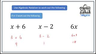 Algebra (Algebraic Notation)