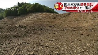 “関東の水がめ”過去最低続く・・・平年の半分の貯水率(16/07/01)