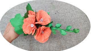 Craft tutorial | How to make hollyhock paper flower | art with nimra|