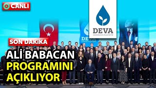 Ali Babacan DEVA Partisi'nin programını açıklıyor