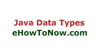 Java Data type and Identifier | Java Tutorials Tamil | eHowToNow.com