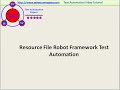 Resource File Robot Framework Test Automation