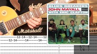 How to Play Hideaway with TAB on Guitar - Eric Clapton Version - Beano Album - John Mayall