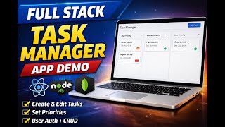 Full Stack Task Manager App | React, Node.js, MongoDB | Project Demo