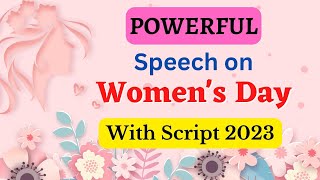 International Women's Day Speech in English| International Women's day 2024| Speech on Women's Day
