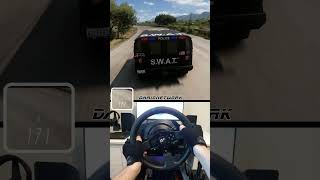 I Drag Raced The Fastest S.W.A.T Truck in Forza Horizon 5 #shorts #steeringwheel