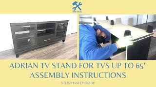 South Shore Furniture Adrian TV Stand for TVs up to 65" Assembly (Full Step-by-Step Guide)