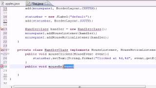 Java Video Tutorial Part 75 | MouseListener interface