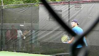 Andy Roddick practice with Larry Stefanki