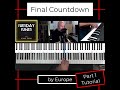 Final Countdown by Europe piano tutorial