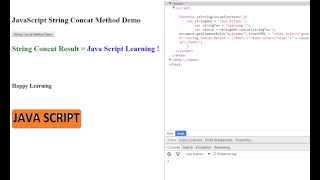 STRING CONCAT METHOD IN JAVA SCRIPT DEMO