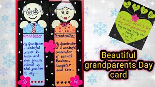 How to make grandparent's Day card/Happy Grandparent's day/Handmade card