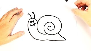 Cómo dibujar un caracol para niños | Dibujo fácil de un caracol paso a paso