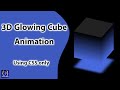 3D Revolving & Glowing Cube Animation | CSS Only #tutorial #css #html5 #animation #3d