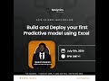 Build and Deploy your first predictive model using Excel