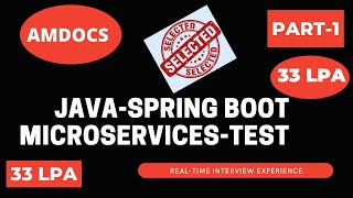 AMDOCS:Online Test | JAVA-SPRING BOOT-MICROSERVICES- HIREPRO TEST | REAL-TIME | PART -1