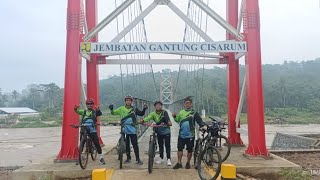 Gowes Jembatan Gantung Cisarum lewat Jampang kuripan cibeuteng muara