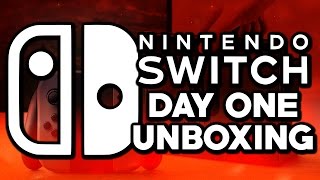 Nintendo Switch Unboxing w/ Gray Joy-Con (Day One Midnight Launch)