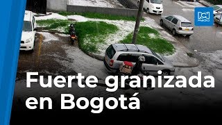 Así se registró la granizada en Bogotá