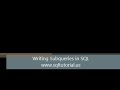 SQL SubQuries Non-Correlated - Queries for Beginners to Advance level 09
