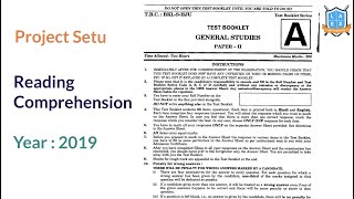 CSAT Paper 2 Reading Comprehension - Year 2019 || Project Setu ( Day 2) ||Mana La Excellence