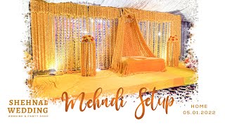 Mehndi Decor | Mirpur wedding | Shehnai Wedding | Best Stage 2021 | Mirpur | Stage no M104