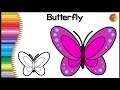 How To Draw Butterfly 🦋 || Butterfly Drawing, Painting and Coloring || Butterfly Drawing Easy 🤗🦋