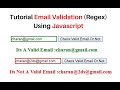 Simple email regex validation in javascript client side snippet