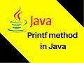 4.2 How to use Printf method in Java