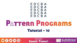 Pattern Programs Tutorial: Part 10 - Character Pattern (Pattern 9)