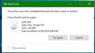 How to Solve : Can't Delete ISO file