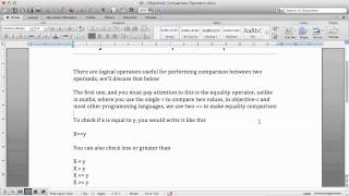 Objective C Tutorials 18 Comparison operators