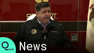 Illinois Governor Speaks On Amazon Building Collapse