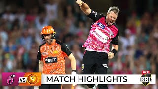 Sixers hold nerve to win top-of-table clash with Scorchers | BBL|12