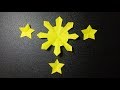 THREE STARS AND A SUN | EASY FOLDING & CUTTING TECHNIQUES | PHILIPPINE FLAG MAKING PART 1