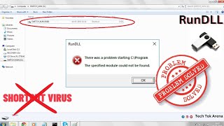 Specified module could not be found || Rundll fix || Shortcut virus solution 😎