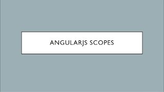 AngularJS Tutorial| understanding and explaining about AngularJS scope [Part 08]