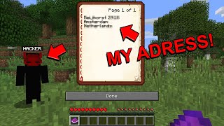 This Creepy Minecraft Hacker Found my Real Life Address... (Scary Minecraft Video)