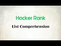 6. Python List Comprehension || Python || Hacker Rank || Code Initiative